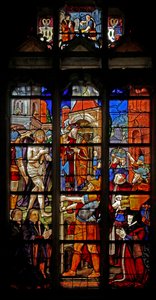 Fenster w16 mit Darstellung von Ecce Homo nach Dürer