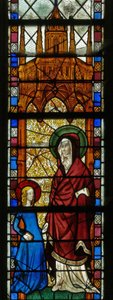 Fenster w17, das St. Anna und die Jungfrau Maria darstellt