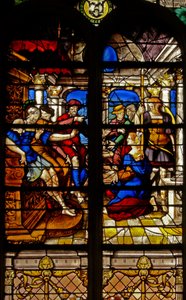 Fenster w17 mit Darstellung des Urteils von Salomo