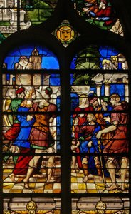 Fenster w17 mit Darstellung des Urteils von Salomo
