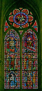 Fenster w202, Szenen aus dem Leben des heiligen Johannes darstellend