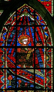Fenster w202, den Tod des heiligen Johannes darstellend