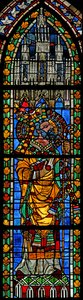 Fenster w205 mit dem heiligen Abrogastius von French School