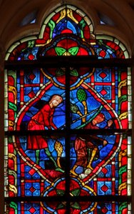 Fenster w207 zeigt die Bestrafung von Lamech