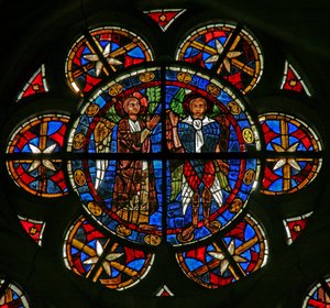 Fenster w209, zwei Engel darstellend von French School