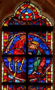 Fenster w210 zeigt das Martyrium des St. Jakobus von French School