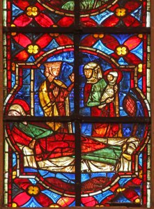 Fenster w212, Darstellung der Geburt von Johannes dem Täufer