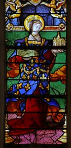 Fenster w21, St. Clothilde darstellend