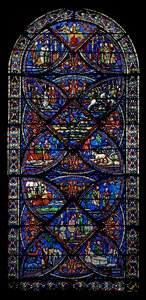 Fenster w21, Szenen aus dem Leben des Heiligen Eustachius von French School