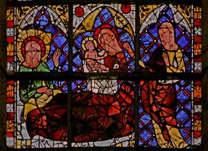 Fenster w225 mit der Geburt des Heiligen Johannes des Täufers von French School