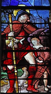 Fenster w23, das den heiligen Rochus darstellt