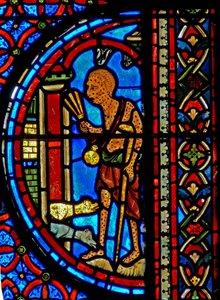 Fenster w23 zeigt das Gleichnis von Dives und Lazarus
