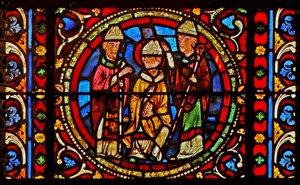 Fenster w2 mit St. Germain als Bischof von Paris