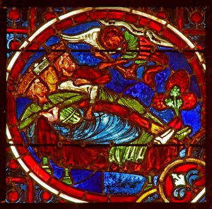 Fenster w2, Darstellung der Warnung der Weisen im Traum