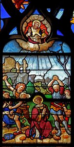 Fenster w46 mit dem Martyrium des heiligen Stephanus