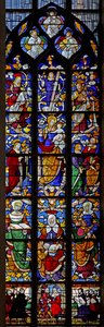 Fenster w4 mit Darstellung des Stammbaums der Heiligen Anna von French School