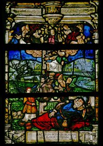 Fenster w6, Darstellung der Jakobsleiter