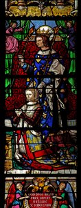 Fenster w6 mit dem heiligen Ludwig und der Frau eines Montmorency-Stifters