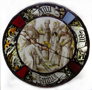 Fenster w79, Darstellung von Christus und der Ehebrecherin