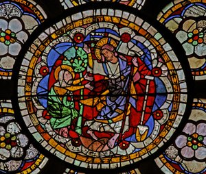 Fenster w7 mit einer Auferstehungsszene: Noli Me Tangere von French School