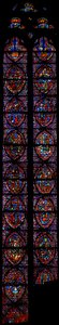 Fenster w7 die Geschichte des Evangelisten Johannes (L) und die Kindheit Christi (R)