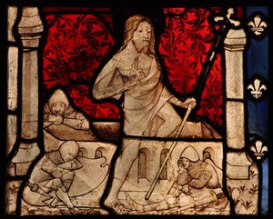 Fenster w80, Darstellung der Auferstehung aus der Kirche von Betton, Bretagne
