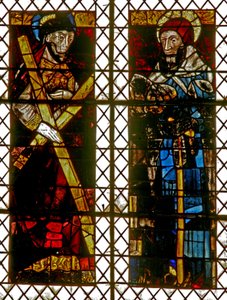 Fenster w8 mit Darstellung von St. Andreas, St. Antonius