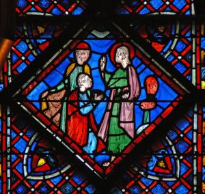Johannes der Täufer: predigt und segnet von French School