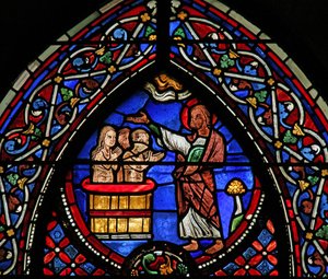 St. Andreas tauft Konsul Egeus und seine Frau