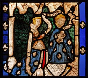 Fenster w9, Darstellung von Stiftern aus der Kirche von Betton, Bretagne