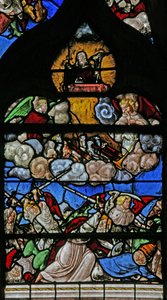 Fenster w9 mit dem Jüngsten Gericht - nach Albrecht Dürer