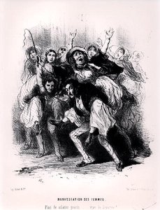 Frauen demonstrieren von French School