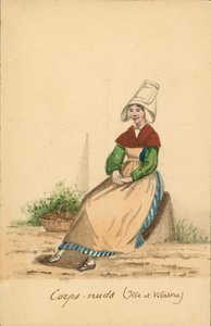 Frauenkostüm von Corps-Nuds, Ille-et-Vilaine von French School