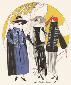 Damen-Tagesmode von Designer Lucien Lelong von French School
