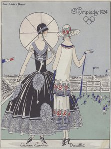 Damenmode bei den Olympischen Spielen 1924 von den Designern Jeanne Lanvin und Georges Doeuillet von French School