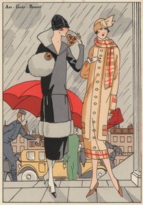 Damenmode der 1920er Jahre von den Designern Premet und Gustave Beer von French School