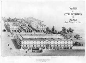 Arbeiterwohnanlage, 58 rue Rochechouart, Paris, ca. 1870
