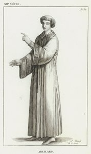 12. Jahrhundert, Abaelard (Gravur) von French School