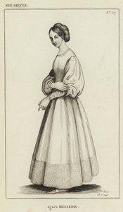 XII. Jahrhundert, Agnes Hellebic (Gravur) von French School