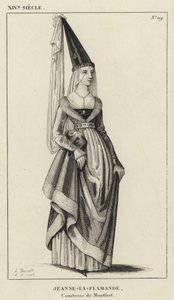XIV Jahrhundert, Jeanne-la-Flamande, Gräfin von Montfort von French School