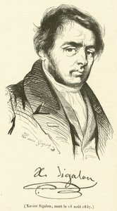 Xavier Sigalon, gestorben am 18. August 1837 von French School