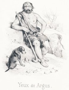 Y Augen genannt Argus, Sohn von Arestor, er war ein monströser Hirte mit hundert Augen