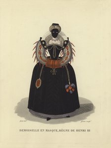 Junge Dame mit Maske, Regierungszeit von Heinrich III. von Frankreich von French School