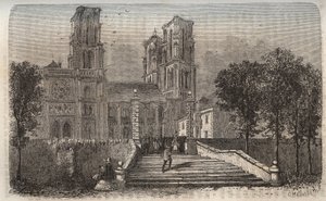 Kathedrale Notre-Dame de Laon (1150-1180), Aisne - Gravur in 