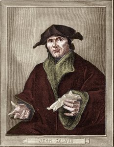 Porträt von Jean Calvin, französischer Religionsreformer und Schriftsteller.