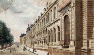 Ansicht des Louvre-Palastes in Paris.