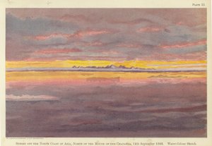 Sonnenuntergang vor der Nordküste Asiens, nördlich der Mündung des Chatanga von Fridtjof Nansen