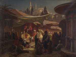Türkischer Bazar von Friedrich Alois Schönn