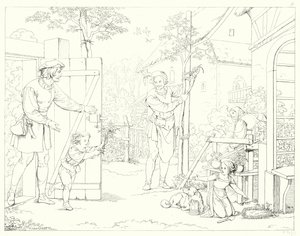 Illustration zu Schillers Lied von der Glocke von Friedrich August Moritz Retzsch