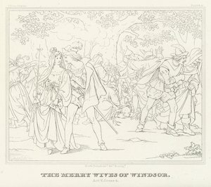 Die lustigen Weiber von Windsor, Akt V, Szene 4 (Gravur)